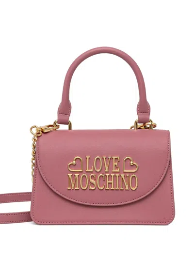 Love Moschino Logo Lettering Satchel In Pink