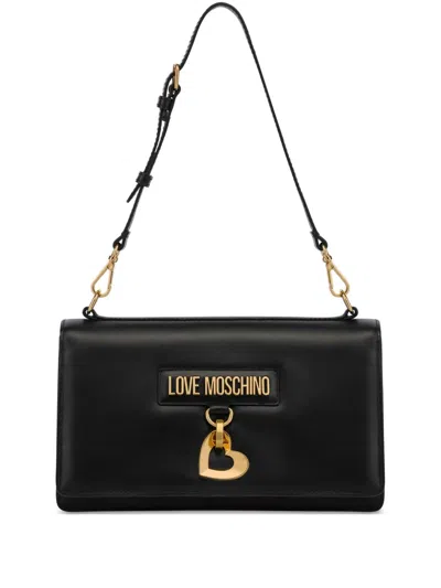 Love Moschino Logo-lettering Shoulder Bag In ブラック