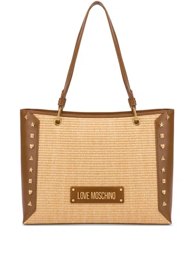 Love Moschino Logo-lettering Shoulder Bag In 中性色