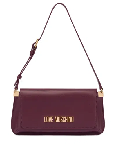 Love Moschino Logo-lettering Shoulder Bag In Purple