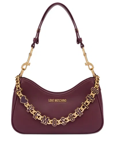 Love Moschino Schultertasche Mit Logo In Purple