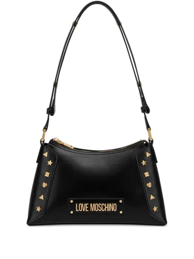 Love Moschino Logo-lettering Shoulder Bag In Black