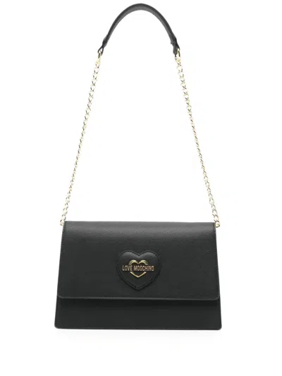 Love Moschino Logo-lettering Shoulder Bag In Black