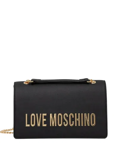 Love Moschino Logo-lettering Shoulder Bag In Black