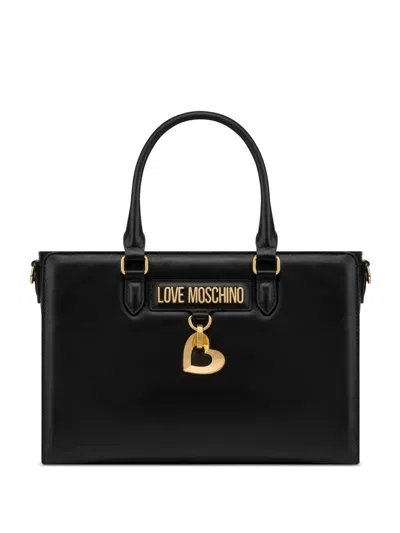 Love Moschino Logo-lettering Shoulder Bag In Black