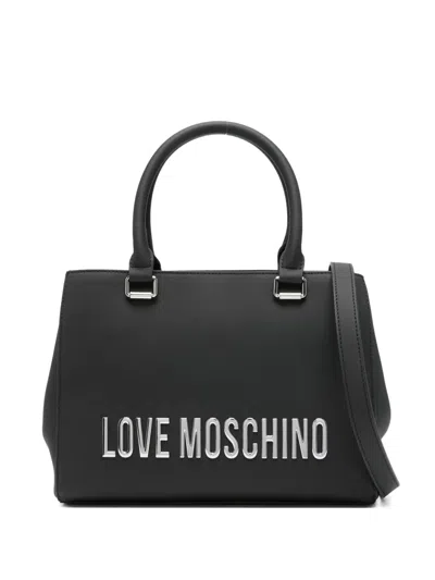 Love Moschino Logo-lettering Shoulder Bag In Black
