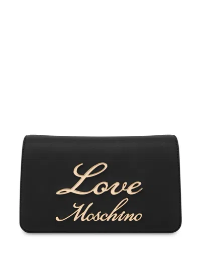 Love Moschino Logo-lettering Shoulder Bag In Black