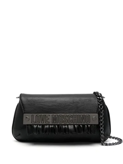 Love Moschino Logo-lettering Shoulder Bag In Black