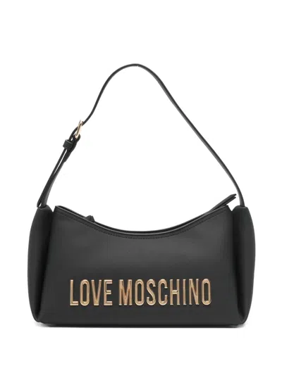 Love Moschino Logo-lettering Shoulder Bag In Gray