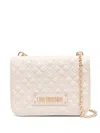 Love Moschino Logo-lettering Shoulder Bag In Neutrals