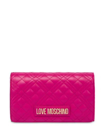 Love Moschino Logo-lettering Shoulder Bag In Pink