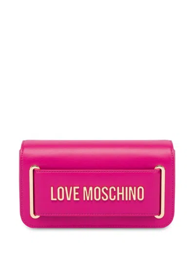 Love Moschino Logo-lettering Shoulder Bag In Pink