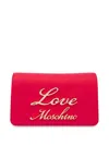 Love Moschino Logo-lettering Shoulder Bag In Red