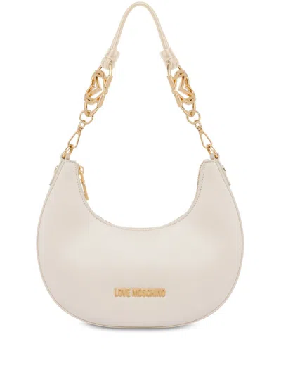 Love Moschino Logo-lettering Shoulder Bag In White