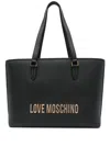 Love Moschino Logo-lettering Tote Bag In Black