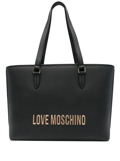 Love Moschino Logo-lettering Tote Bag In Black