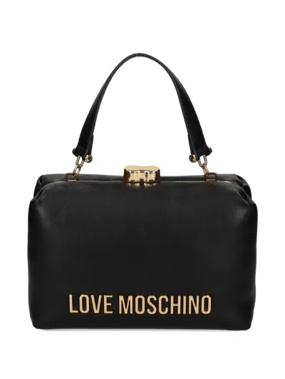 Love Moschino Logo-lettering Tote Bag In Black