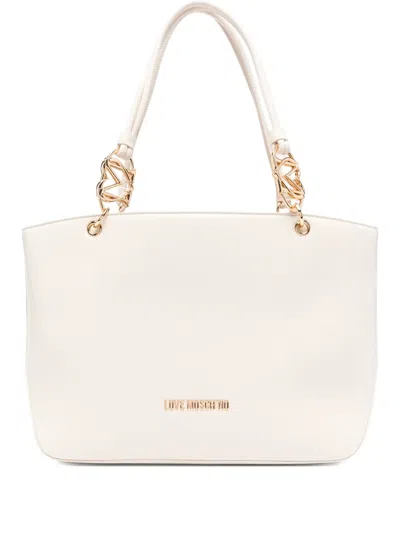 Love Moschino Logo-lettering Tote Bag In Neutral