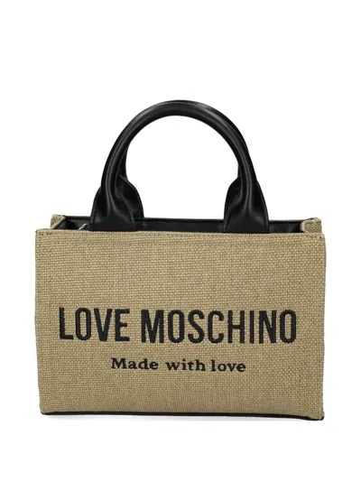 Love Moschino Logo-lettering Tote Bag In Gray