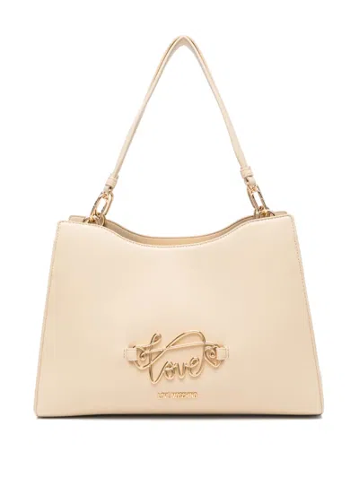 Love Moschino Logo-lettering Tote Bag In Neutrals