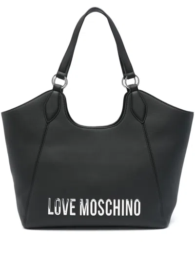 Love Moschino Handtasche Mit Logo-schriftzug In Schwarz
