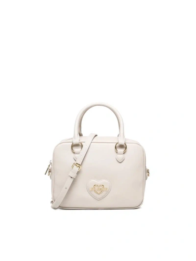 Love Moschino Logo Lettering Tote Bag In White