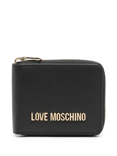 Love Moschino Logo-lettering Wallet In Black