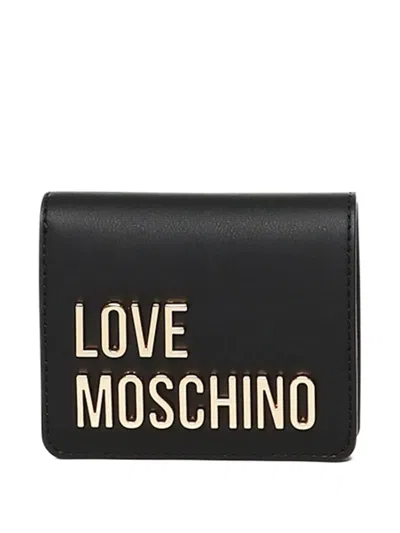 Love Moschino Logo-lettering Wallet In Black