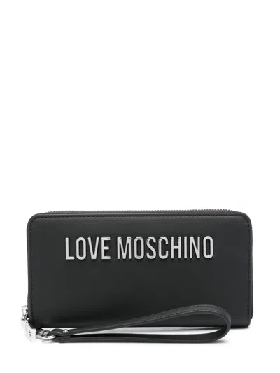 Love Moschino Logo-lettering Wallet In Black