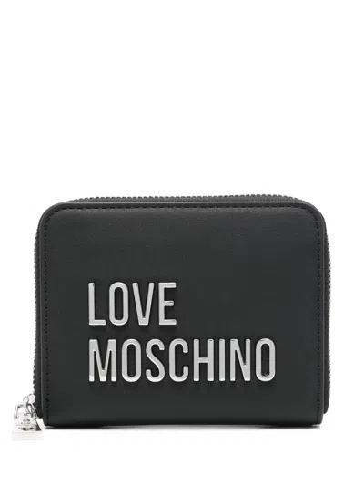 Love Moschino Logo-lettering Wallet In Black