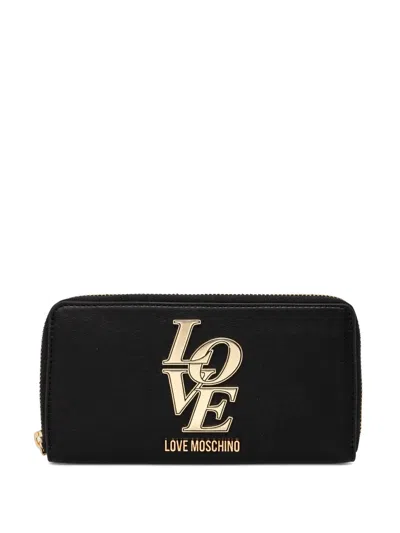 Love Moschino Logo-lettering Wallet In Black