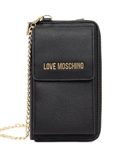 Love Moschino Logo-lettering Wallet In Black
