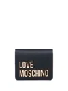 Love Moschino Black Wallet With Logo Detail In Black