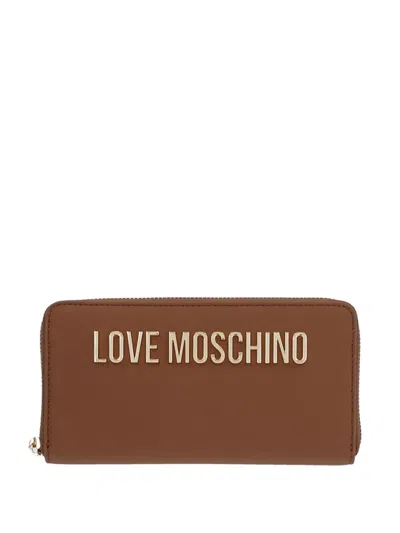 Love Moschino Logo-lettering Wallet In Beige