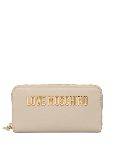 Love Moschino Logo-lettering Wallet In Neutrals