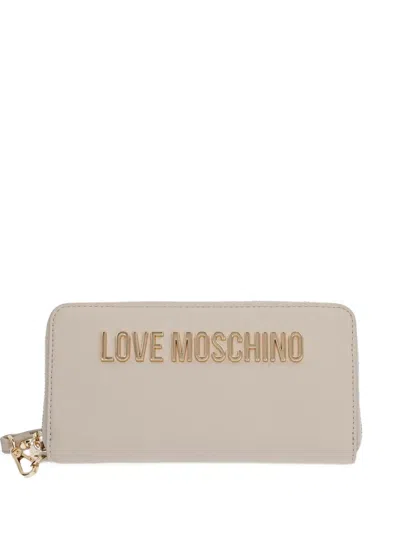 Love Moschino Logo-lettering Wallet In Neutrals