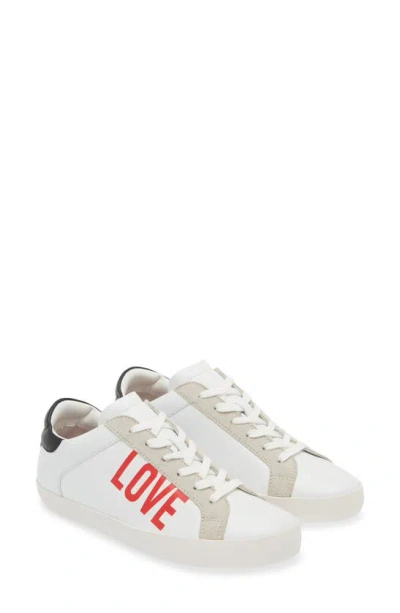 Love Moschino Logo Low Top Sneaker In White-black