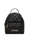 Love Moschino Logo-patch Backpack In Black