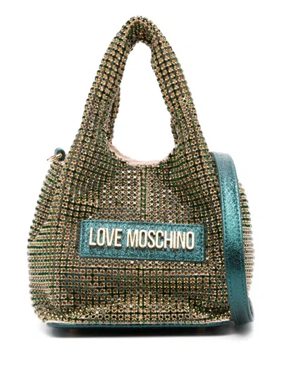 Love Moschino Logo-patch Bucket Bag In Yellow