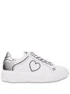 LOVE MOSCHINO LOGO-PATCH SNEAKERS