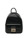 Love Moschino Logo-plaque Backpack In Black