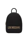 Love Moschino Logo-plaque Backpack In Black