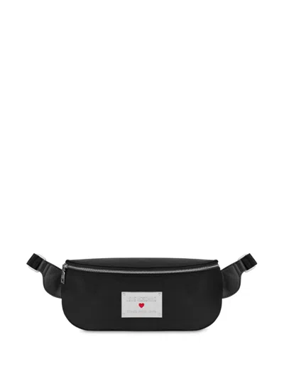 Love Moschino Logo-plaque Belt Bag In 黑色