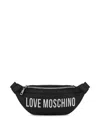 Love Moschino Logo-plaque Belt Bag In Black