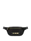 Love Moschino Logo-plaque Belt Bag In Black