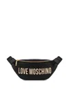 Love Moschino Logo-plaque Belt Bag In Black