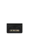 Love Moschino Cardholder Lettering Logo In Black