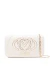 Love Moschino Logo-plaque Chain-strap Crossbody Bag In Neutral