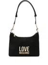 Love Moschino Logo-plaque Checkered Shoulder Bag In Black