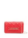 Love Moschino Logo-plaque Clutch Bag In Black